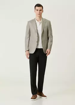 Шерстяные брюки Canali, черный