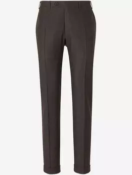 Шерстяные брюки Canali, коричневый