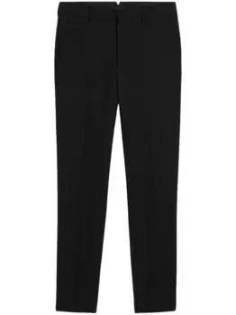 Шерстяные брюки Cigarette строгого кроя AMI Paris, черный