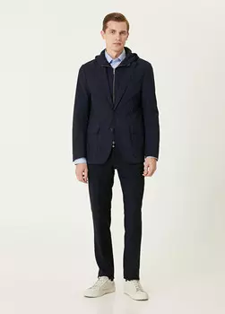 Шерстяные брюки Corneliani, синий