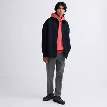 Шерстяные брюки до щиколотки Uniqlo, серый