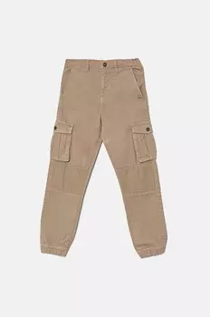 Шерстяные брюки Guess для мальчиков и девочек, бежевый