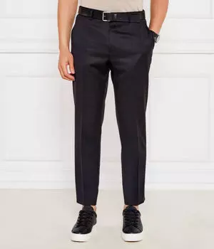 Шерстяные брюки h-genius-ds-b1 Slim fit Boss, черный