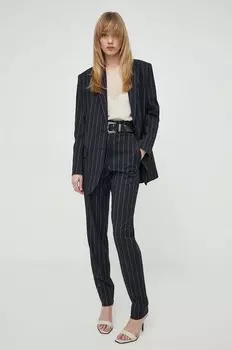 Шерстяные брюки Iro, темно-синий