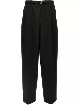 Шерстяные брюки Jil Sander, черный