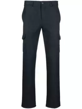 Шерстяные брюки карго Canali, синий
