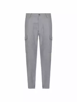 Шерстяные брюки карго Eleventy, синий