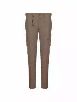 Шерстяные брюки карго Marco Pescarolo, коричневый