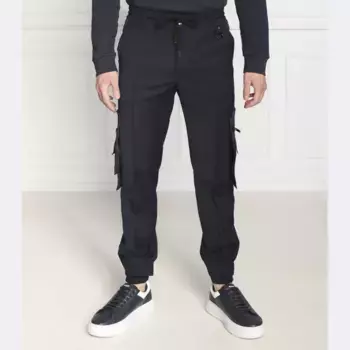 Шерстяные брюки карго стандартного кроя Les Hommes, синий