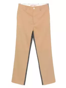 Шерстяные брюки Marni, коричневый