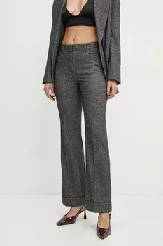 Шерстяные брюки Max&Co., серый