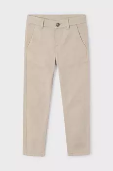 Шерстяные брюки Mayoral для мальчиков и девочек, бежевый