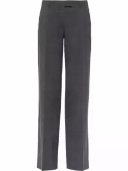 Шерстяные брюки MIU MIU, серый