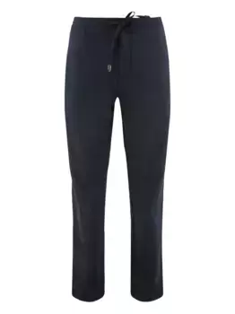 Шерстяные брюки на завязках Canali, синий