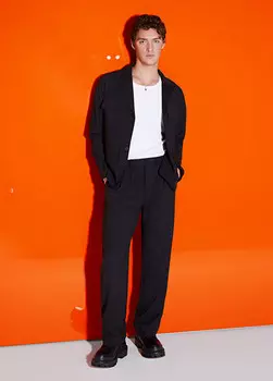 Шерстяные брюки оверсайз Academia, черный