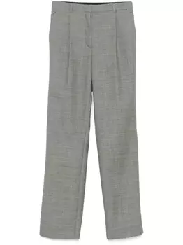 Шерстяные брюки Prada по фигуре, серый