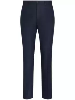 Шерстяные брюки прямого кроя ETRO, синий