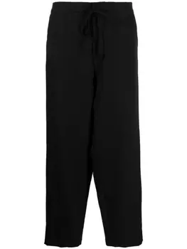 Шерстяные брюки прямого кроя Y's, черный