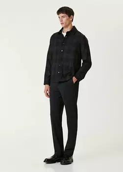 Шерстяные брюки с кулиской на талии Maurizio Baldassari, синий