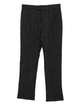 Шерстяные брюки с лампасами THOM BROWNE, синий