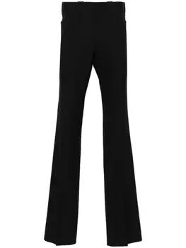 Шерстяные брюки с узором в елочку Maison Margiela, черный