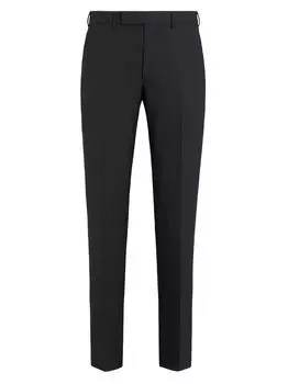 Шерстяные брюки с высокими эксплуатационными характеристиками ZEGNA, черный