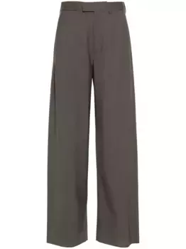 Шерстяные брюки с запахом MM6 Maison Margiela, серый