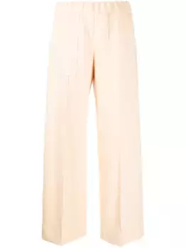 Шерстяные брюки широкого кроя JIL SANDER, нейтральный