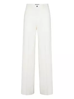 Шерстяные брюки широкого кроя Philipp Plein, белый