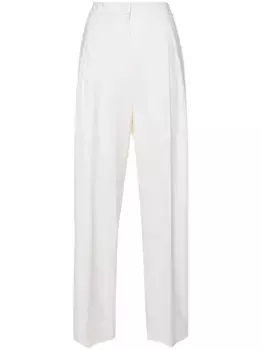 Шерстяные брюки со складками MSGM, желтый