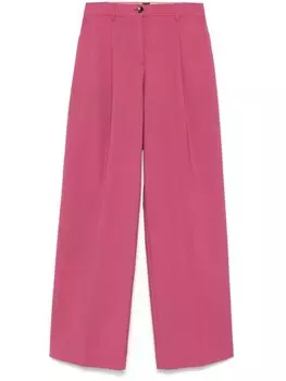 Шерстяные брюки средней посадки PS Paul Smith, розовый