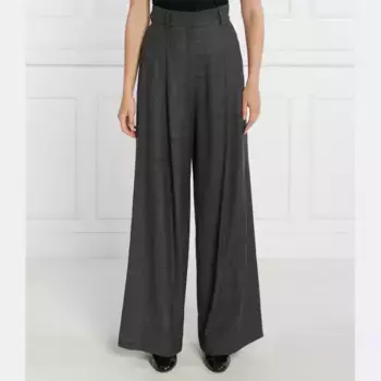 Шерстяные брюки стандартного кроя Max Mara, черный