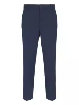 Шерстяные брюки строгого кроя BALMAIN, синий
