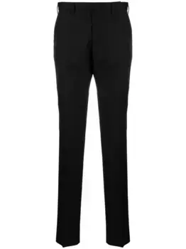 Шерстяные брюки строгого кроя Lardini, черный