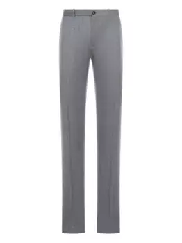 Шерстяные брюки строгого покроя Incotex, серый