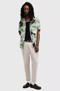 Шерстяные брюки TALLIS AllSaints, бежевый