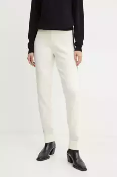 Шерстяные брюки Twinset, бежевый