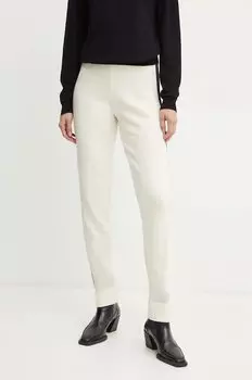 Шерстяные брюки Twinset, бежевый