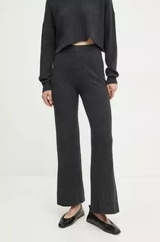 Шерстяные брюки Twinset, серый