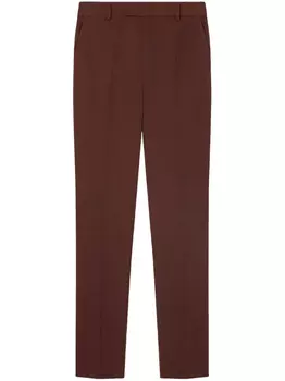 Шерстяные брюки Versace по фигуре, коричневый