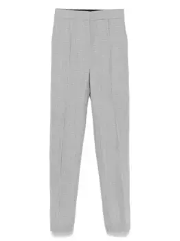 Шерстяные брюки в клетку JIL SANDER, серый