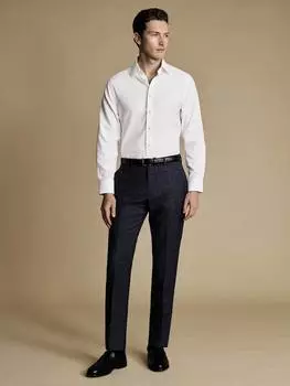 Шерстяные брюки в клетку от принца уэльского высочайшего качества Charles Tyrwhitt, темно-синий