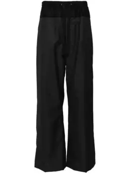 Шерстяные брюки в полоску Junya Watanabe MAN, синий