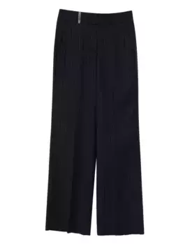 Шерстяные брюки в тонкую полоску Peserico, синий