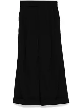 Шерстяные брюки Yohji Yamamoto, черный