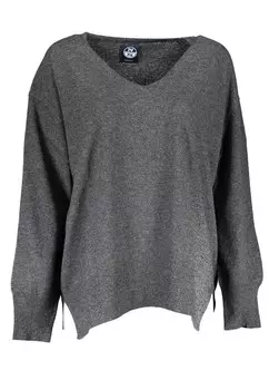 Шерстяные джинсы и брюки с длинными рукавами и v-образным вырезом North Sails, черный