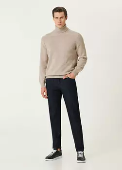 Шерстяные джинсы Kiton, синий