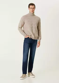 Шерстяные джинсы Kiton, синий