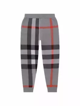 Шерстяные джоггеры Diamond Check Burberry, серый