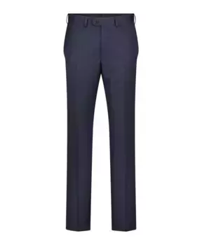 Шерстяные костюмные брюки в элегантную клетку Eduard Dressler, синий